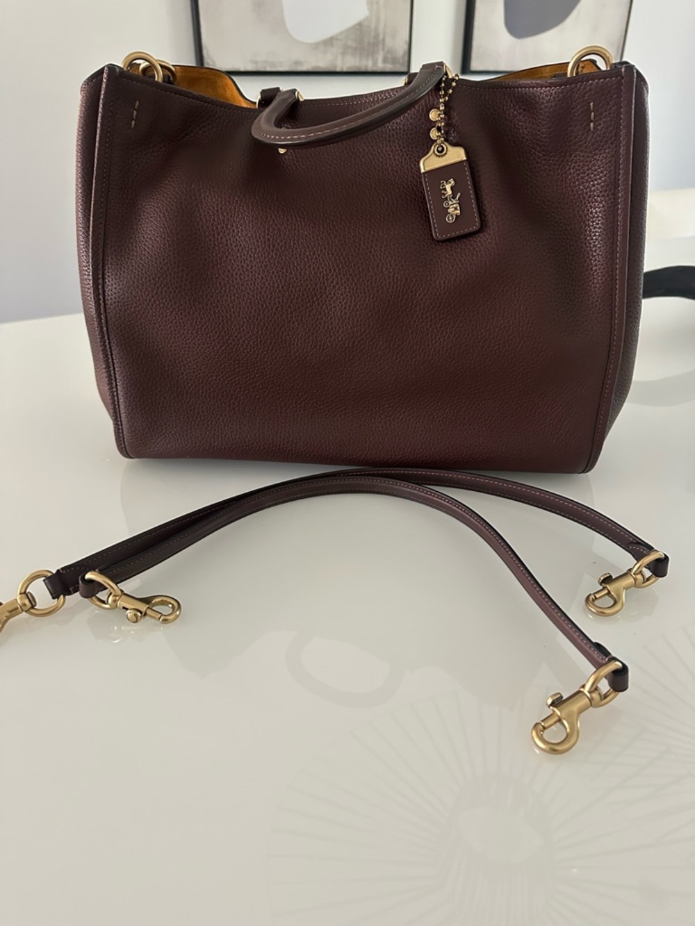 Coach Rogue 39 Maple pebbled leather NWOT (tags detached)